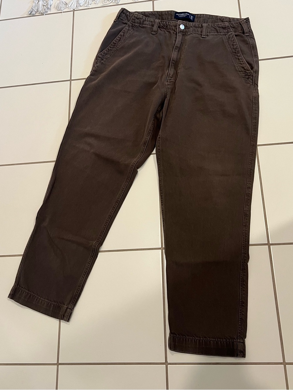 Abercrombie & Fitch Brown Lightweight Athletic Loose Jean